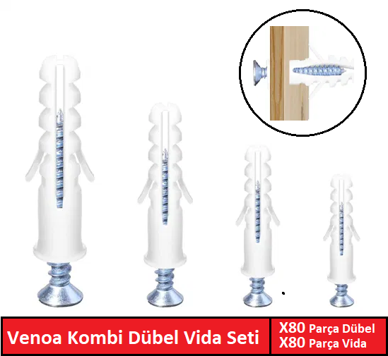 Venoa DB160 Plastik Dübel Vida Seti 160 Parça