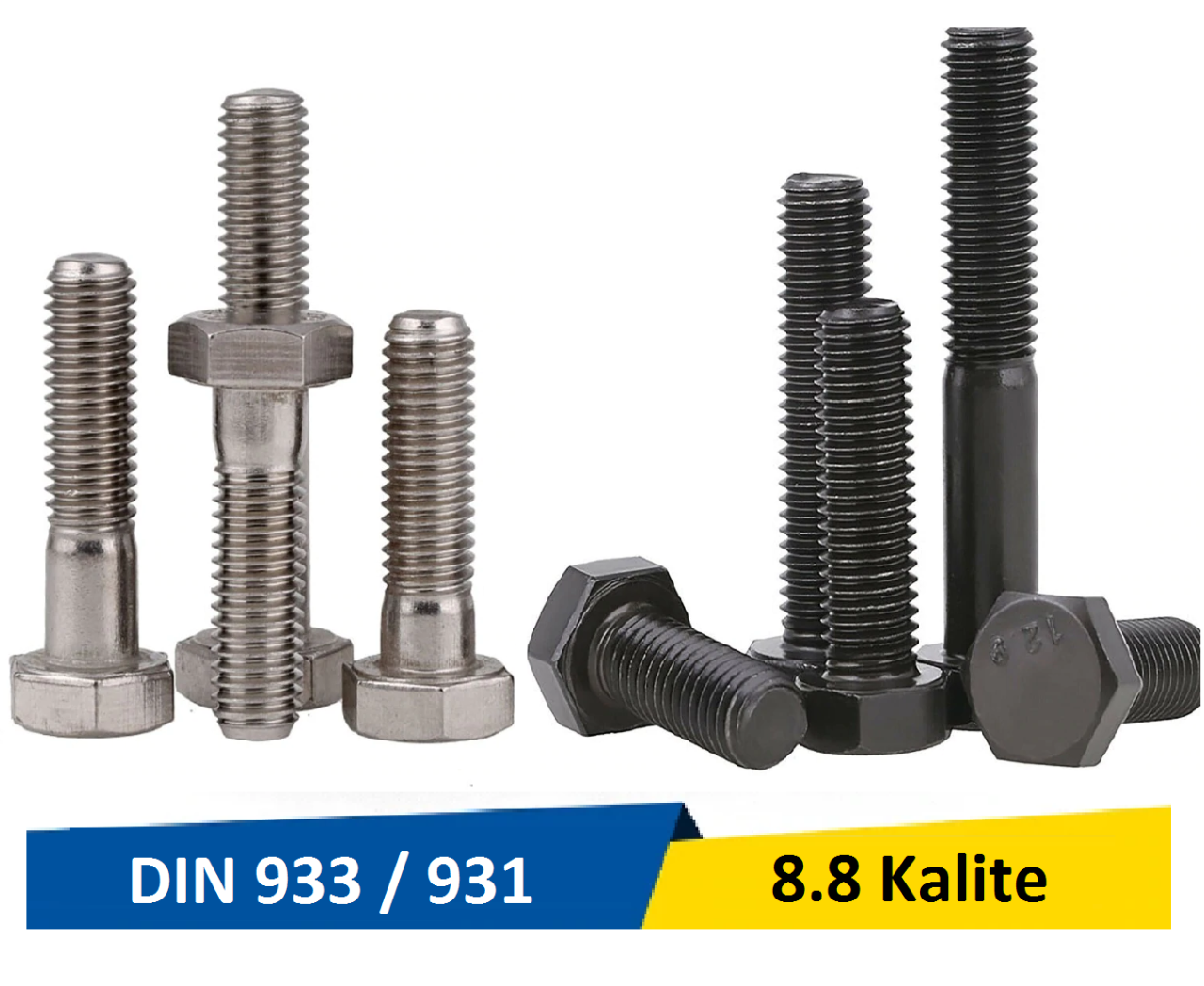 Norm M14x45 Metrik Çelik Civata Dın 931 / Dın 933