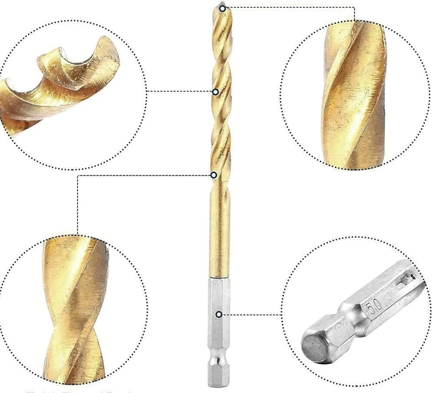 Venoa DT04 Tin Kaplı Bits Saplı Hss Delici Matkap Uç Seti 4 Parça
