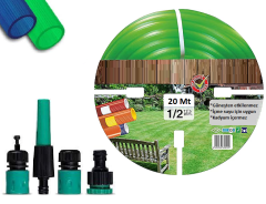 Venoa VE20 Bahçe Hortumu Pvc Silikonlu Kırılmaz 5 Parça Set 20 Mt