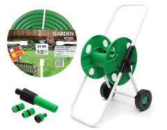 Venoa Garden VMG25 Tekerlek Tamburlu Bahçe Su Hortumu 25 Mt 6 Parça