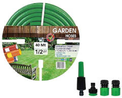 Venoa Garden VGG40 Kırılmaz Örgülü Bahçe Su Hortum Seti 40 Mt 5 Parça