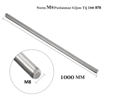 Norm M8 Paslanmaz Gijon Tij Dın 976