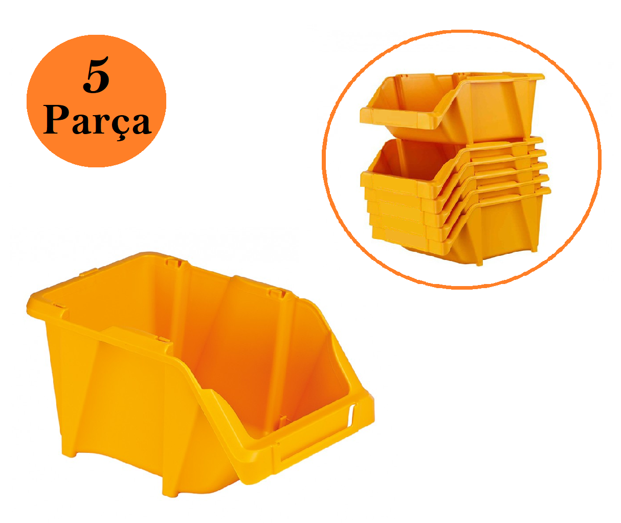 Venoa DP10 Depo Raf Düzenleyici Parça Saklama Avadanlık Kutusu 5 Parça 103x165x75 mm