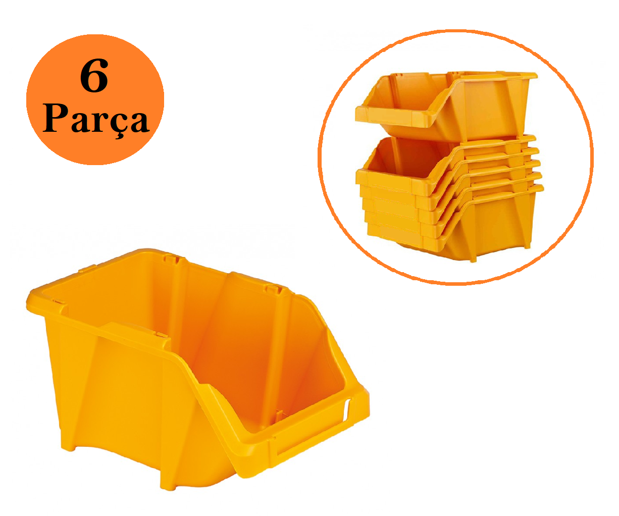 Venoa DP40 Depo Raf Düzenleyici Parça Saklama Avadanlık Kutusu 6 Parça 310x490x195 mm