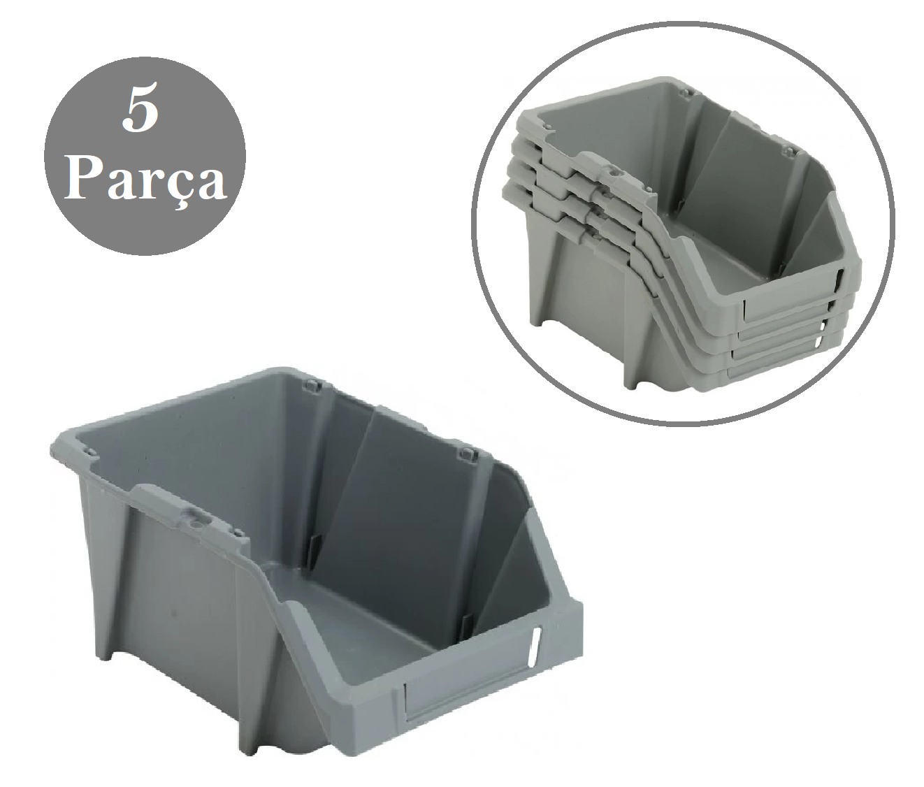 Venoa DG25 Depo Raf Düzenleyici Parça Saklama Avadanlık Kutusu 5 Parça 200x300x130 mm