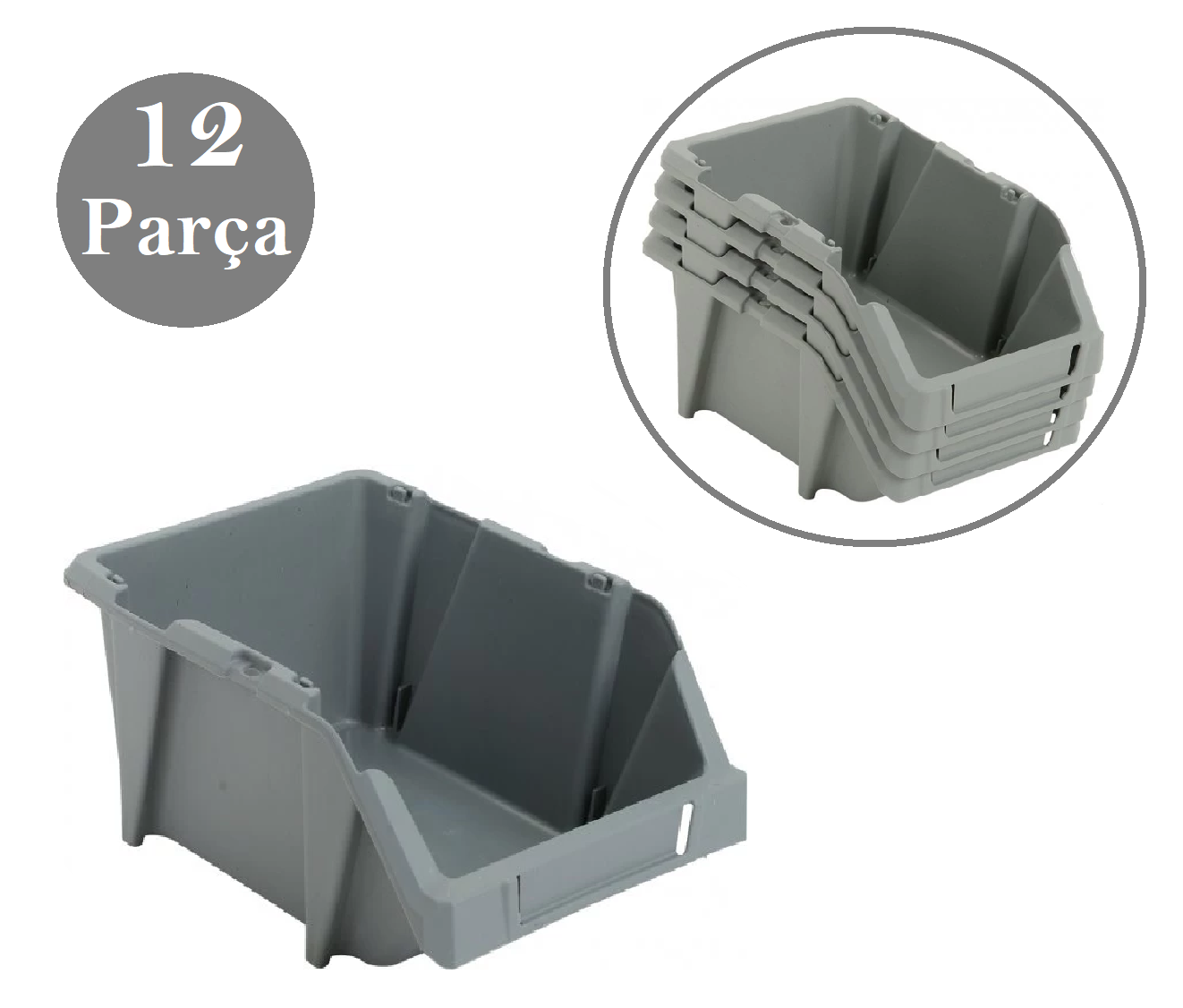 Venoa DG40 Depo Raf Düzenleyici Parça Saklama Avadanlık Kutusu 12 Parça 310x490x195 mm