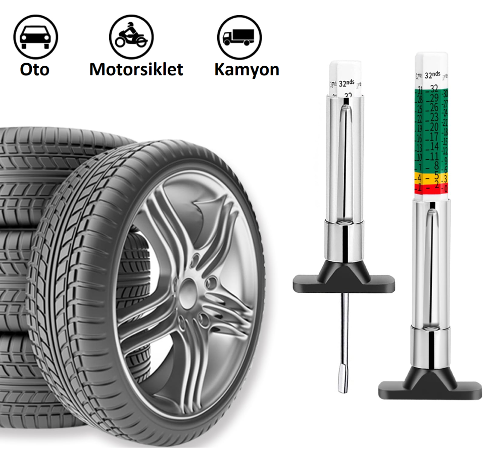 Venoa Oto Lastik Diş Arası Derinlik Ölçüm Kumpası