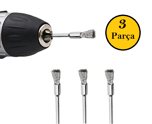 Venoa VP8030 Mikro Paslanmaz Pimli Kalem Fırça Seti 3 Parça
