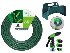 Venoa Meteor VNT15 Kırılmaz Örgülü Bahçe Su Hortumu Askılı 15 Mt 6 Parça