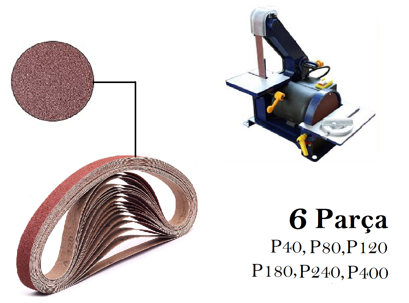 Venoa ProMax PM72503 Uyumlu Bant Zımpara Kağıdı 6 Parça