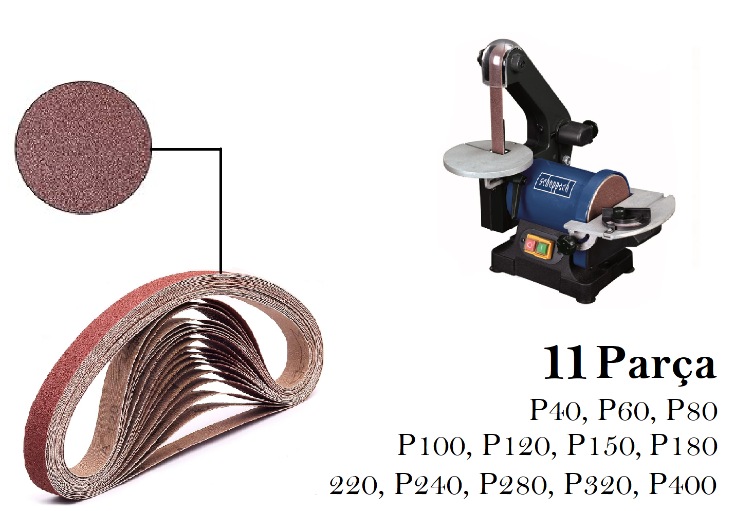 Venoa Scheppach BD7500 Uyumlu Bant Zımpara Kağıdı (50x686) 11 Adet