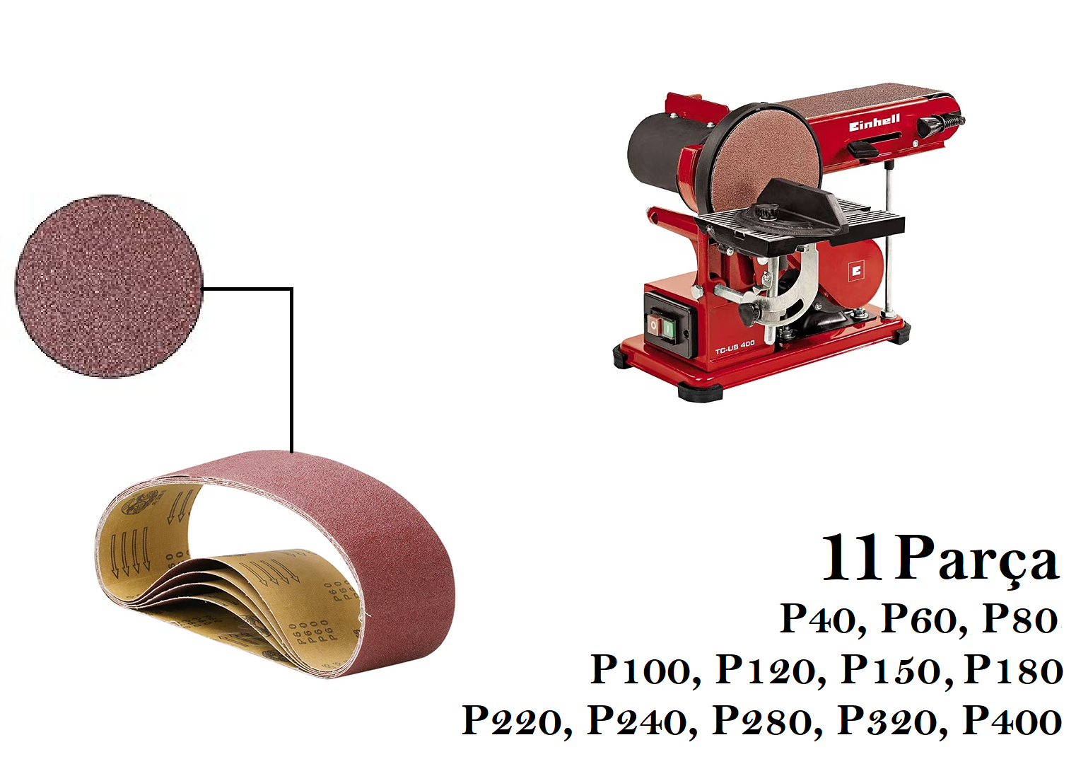Venoa Einhell TC US 400 Uyumlu Bant Zımpara Kağıdı (100x915) 11 Adet