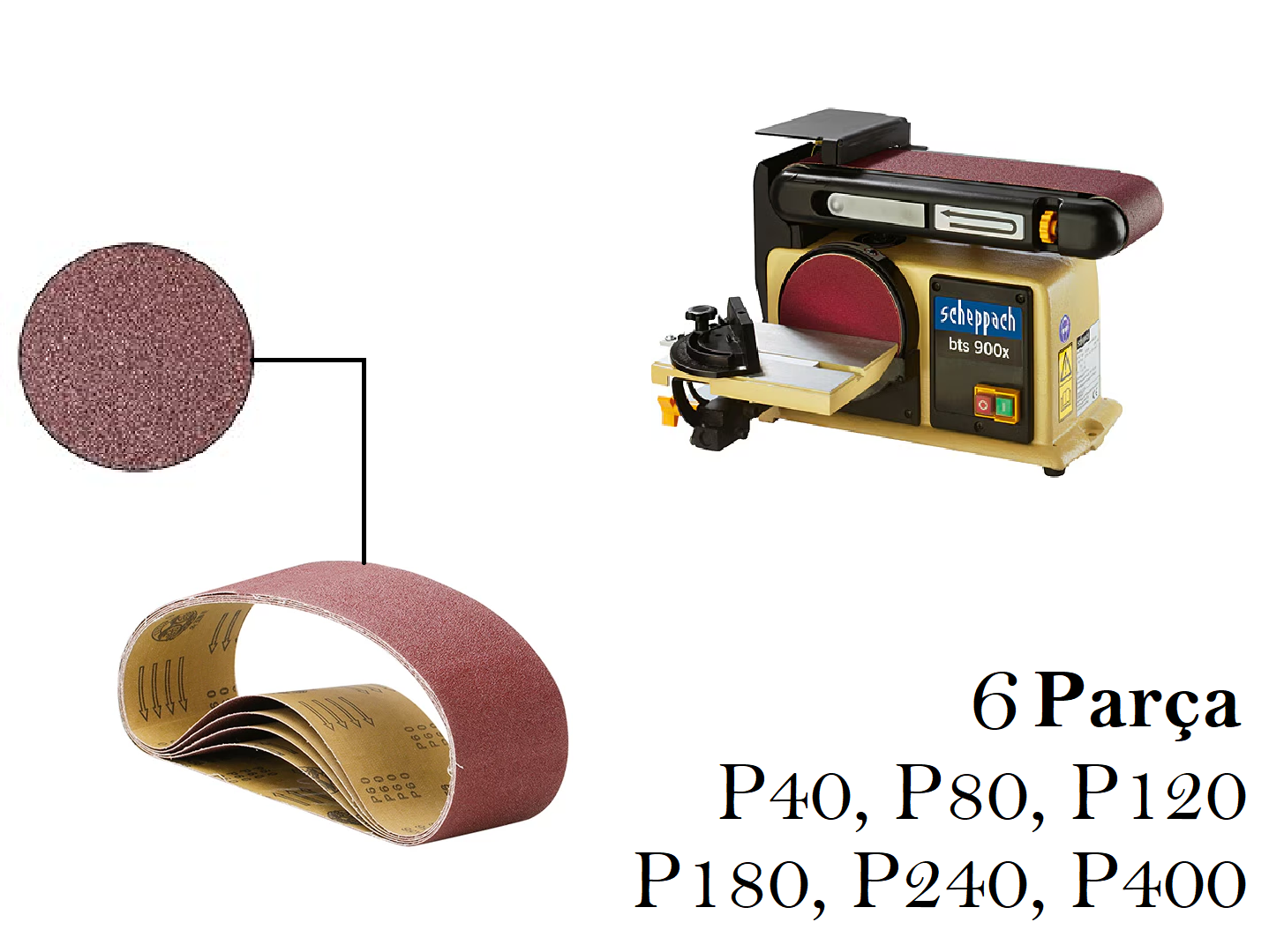 Venoa Scheppach BTS900X Uyumlu Bant Zımpara Kağıdı (100x915) 6 Adet