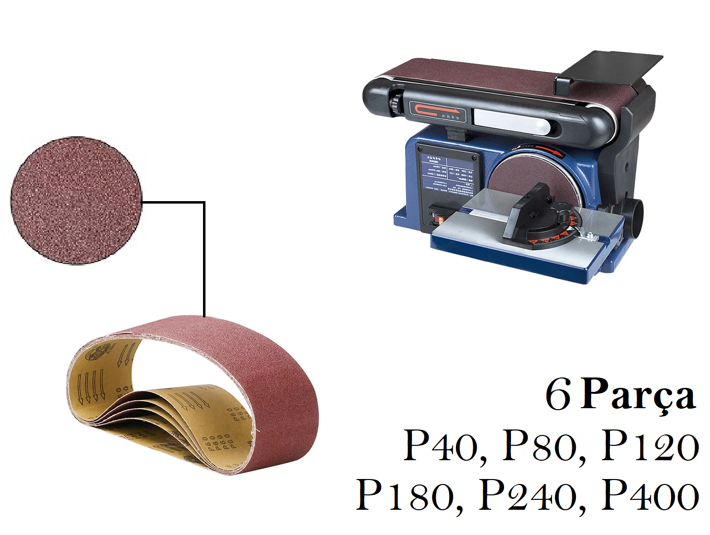 Venoa Promax PM72501 Uyumlu Tezgah Bant Zımpara Kağıdı (100x915) 6 Adet