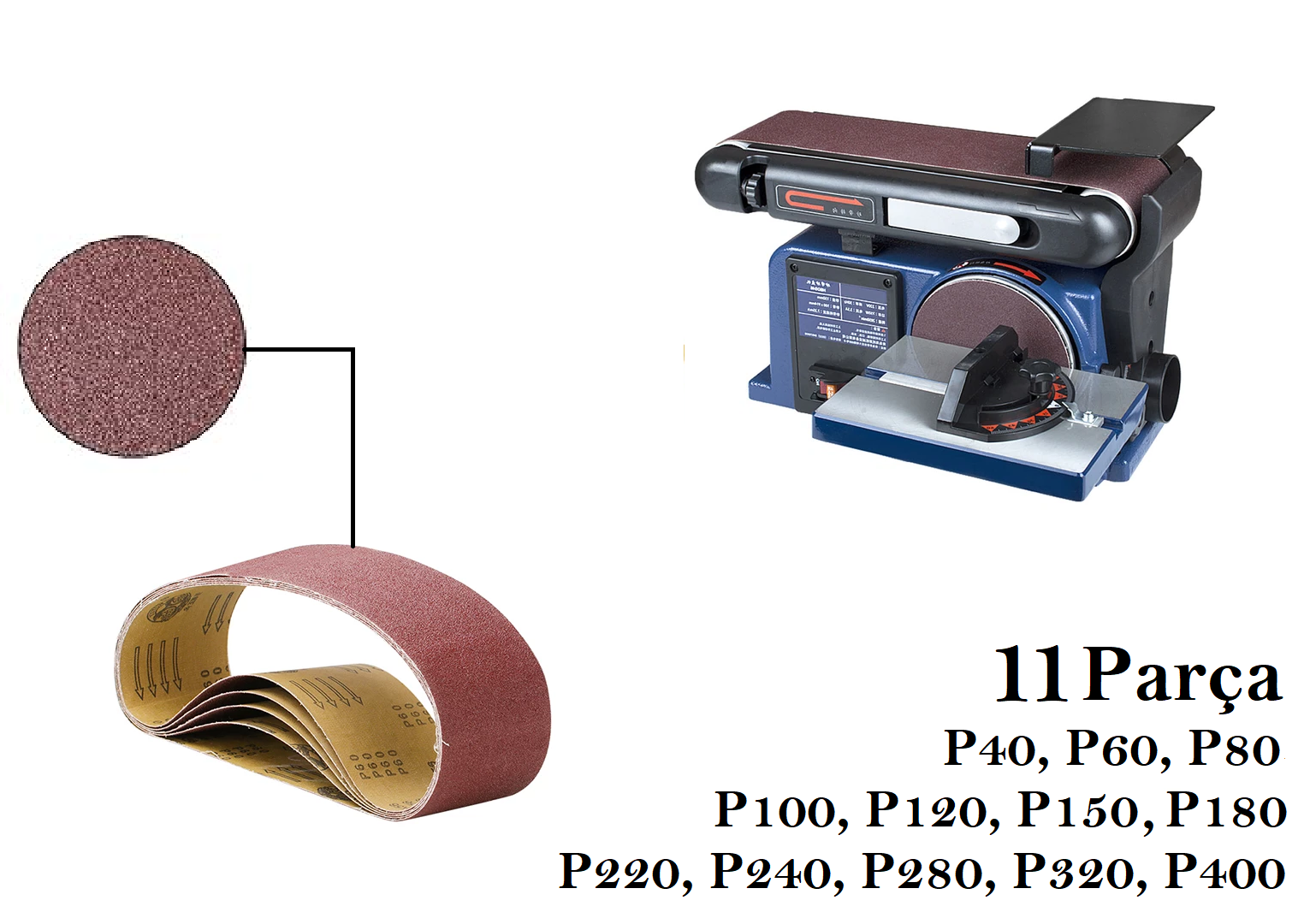 Venoa Promax PM72501 Uyumlu Tezgah Bant Zımpara Kağıdı (100x915) 11 Adet
