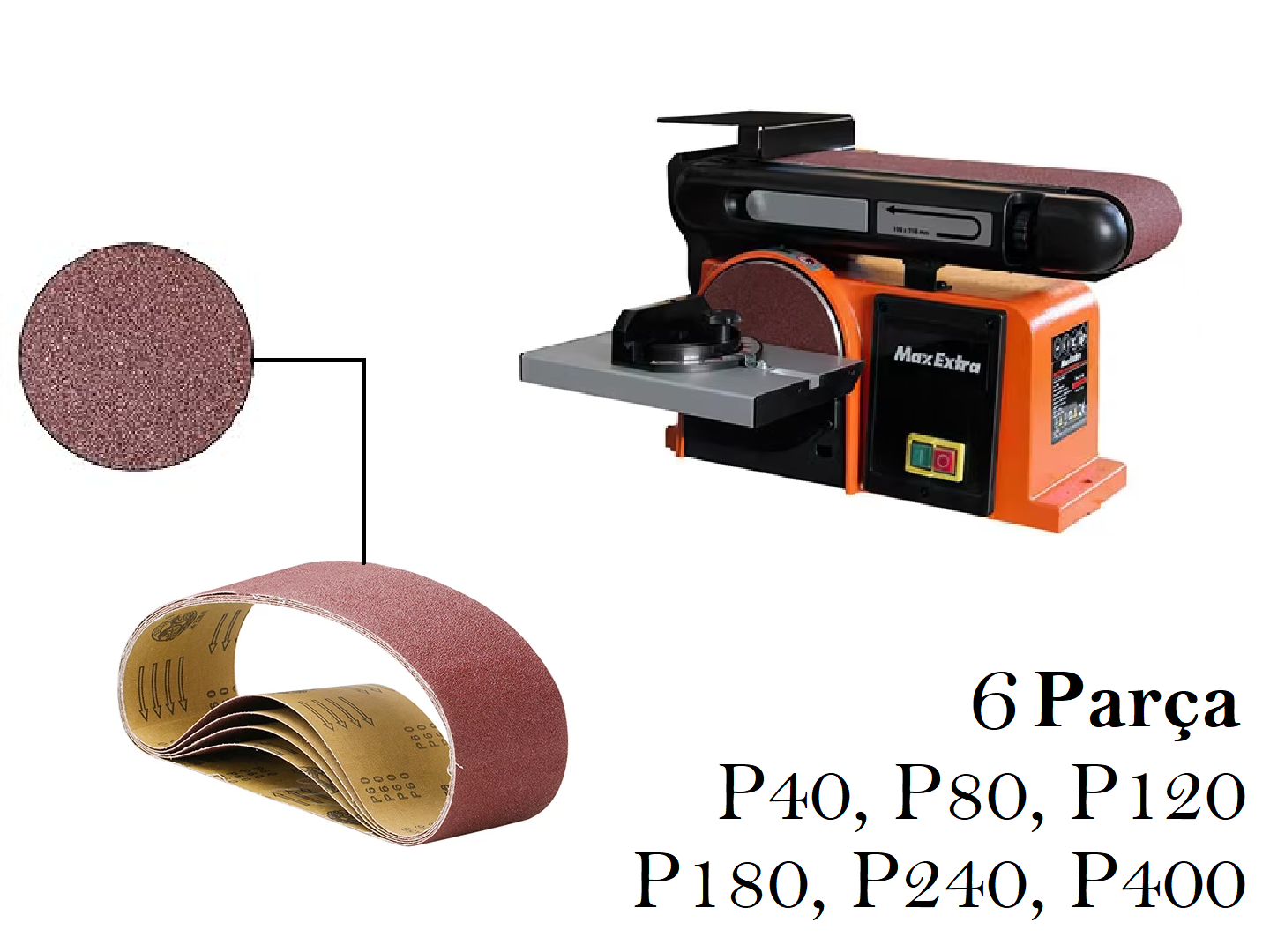 Venoa Max Extra MX3795 Uyumlu Tezgah Bant Zımpara (100x915) Kağıdı 6 Adet