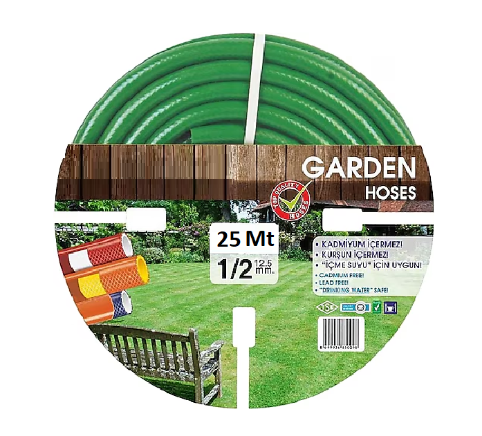 Venoa Garden VGK25 Kırılmaz Örgülü Bahçe Su Hortumu 25 Mt