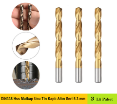 Venoa DIN338 Hss Matkap Ucu Tin Kaplı Altın Seri 5.3 mm