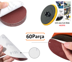 Venoa Cırt Zımpara Kağıdı 115 mm Paket 60 Adet