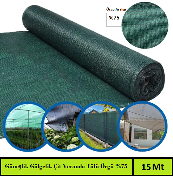 Venoa Bahçe Çit Fileli Örtü Güneş Koruyucu Gölgelik 150x1500 Cm