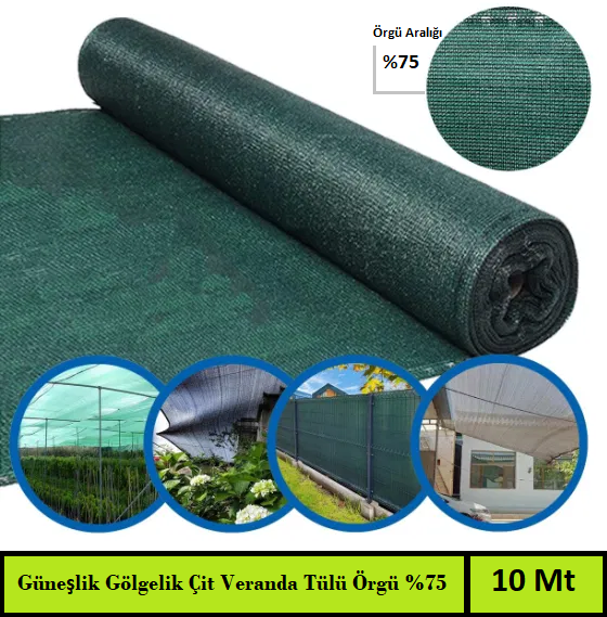 Venoa Bahçe Çit Fileli Örtü Güneş Koruyucu Gölgelik 200x1000 Cm