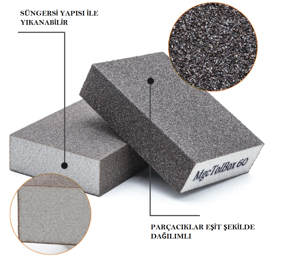 Venoa Sünger Takoz Zımpara 92x68x26mm 7 Parça