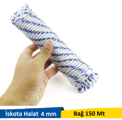 Venoa İskota Örgülü Halat 4 mm 150 Mt